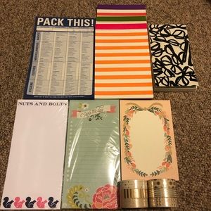 Variety Of Stationary Notepads and Washi Tape